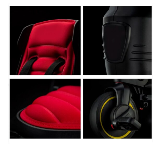 Tricicleta 4IN 1, At Performance, Centura Prindere, Bara Protectie, Piele ecologica, Suport Pahar, Pedale Detasabile, 6 luni+, Rosu / Negru